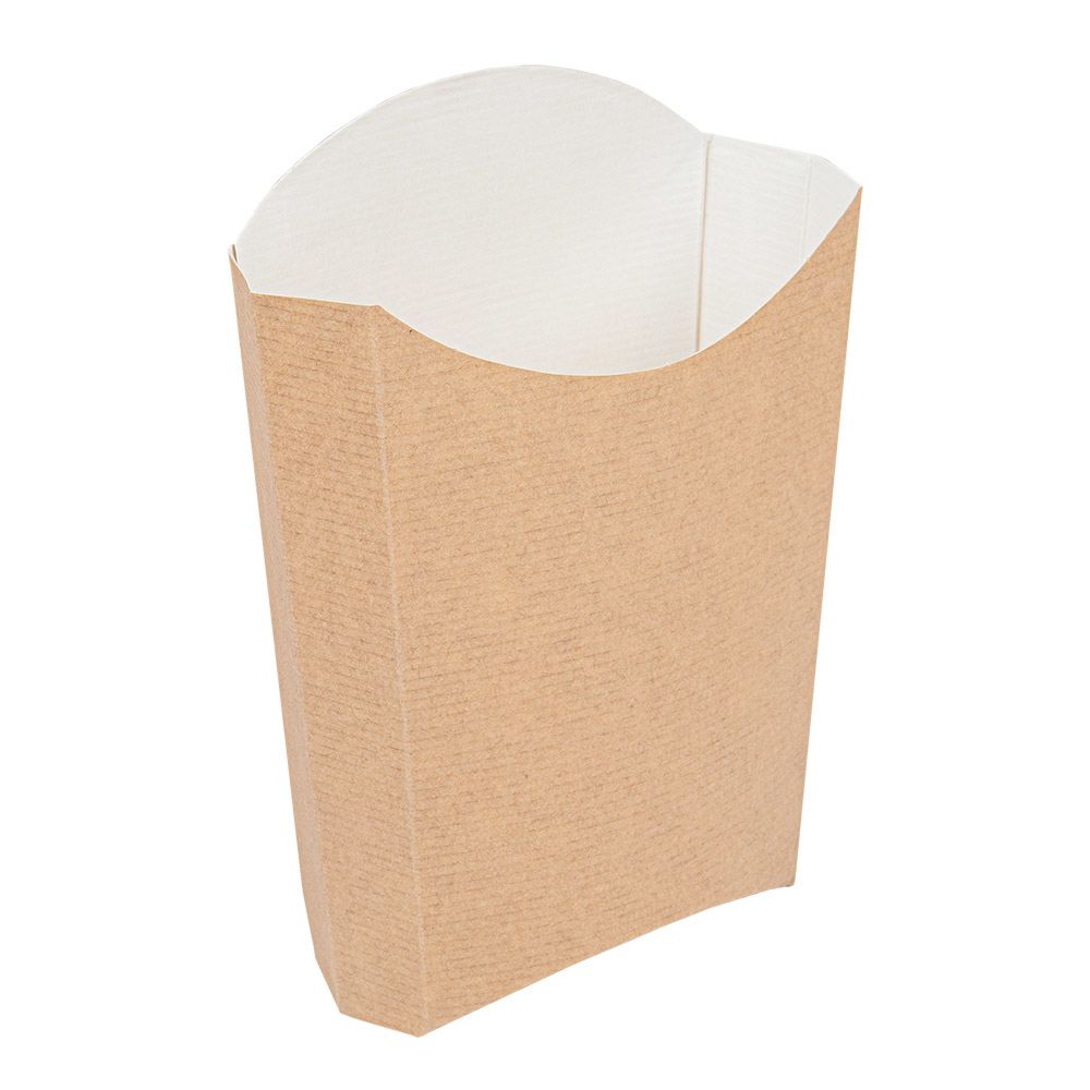 Chip boxes Jumbo "The Pack" 13,5x8,5x16cm Natural Kraft (200st/pak)