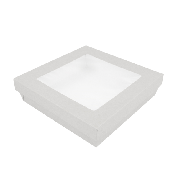 Small boxes with lids (w/window) 1000ml 18,5x18,5x4cm (50st/pak)