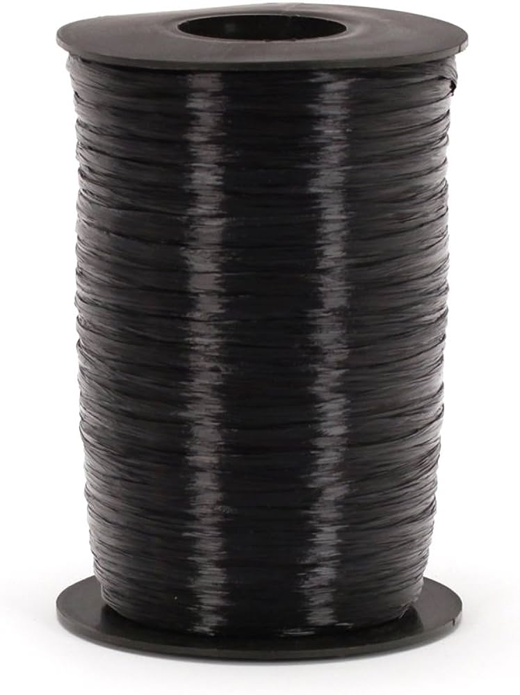 Wraphia Pearlized Imperial Charcoal 100 yds A50847