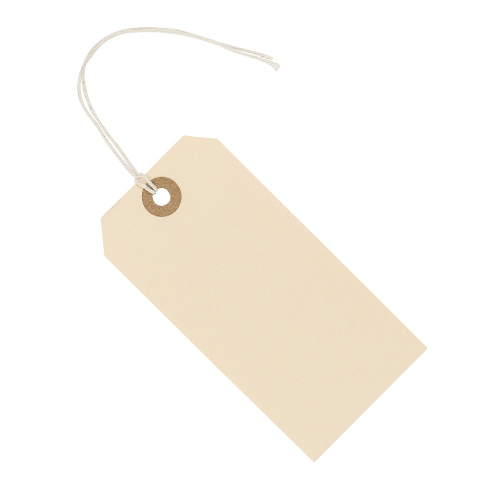 Hang etiket Wired Tags Stungs / Shipping Tags Manila #5 1000 st/ds  4-3/4x2-3/8