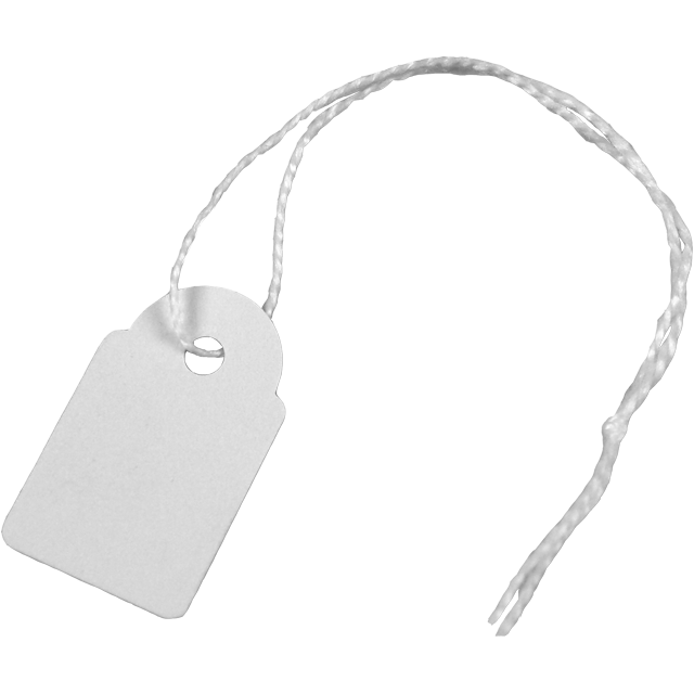 Hang etiket met koord  rh. 388 / 15x24mm 1000st/ds