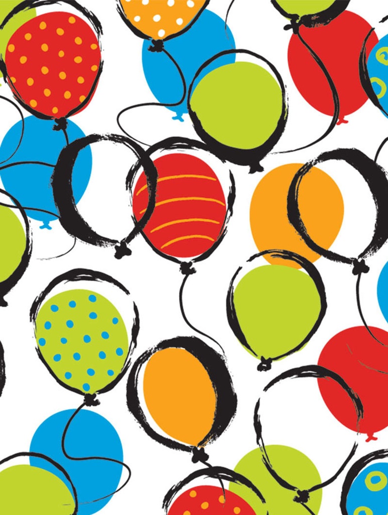 Giftwrap / Cadeau Papier Balloon Pop! 24"x833 / M_5492 (per rol)