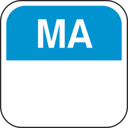 FoodSecure Daglabel MA 25x25mm Blauw (per rol)