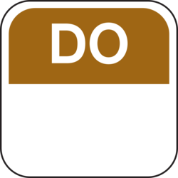 FoodSecure Daglabel DON 25x25mm Bruin (per rol)