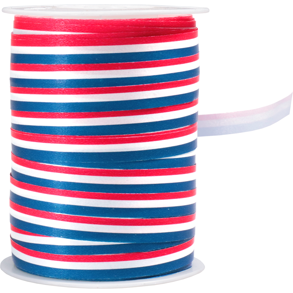 Poly lint rood/wit/blauw 10mm x 250Y (per spoel)