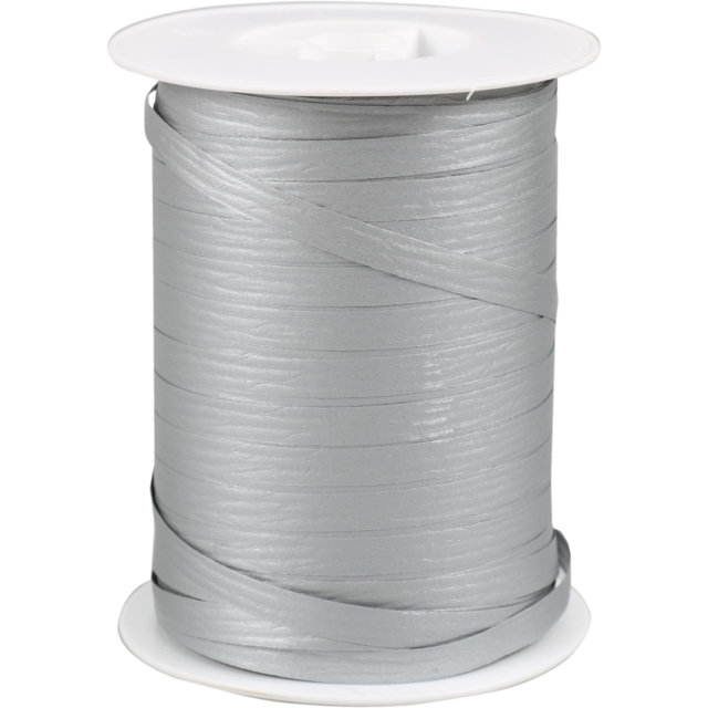 Krullint paper-look zilver 7,5mm x 250mtr (per spoel)