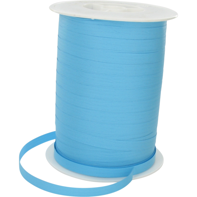 Krullint paper-look licht blauw 7mm x 250mtr (per spoel)