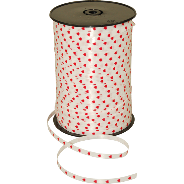 Krullint Curling Ribbon hartjes 5mm rol