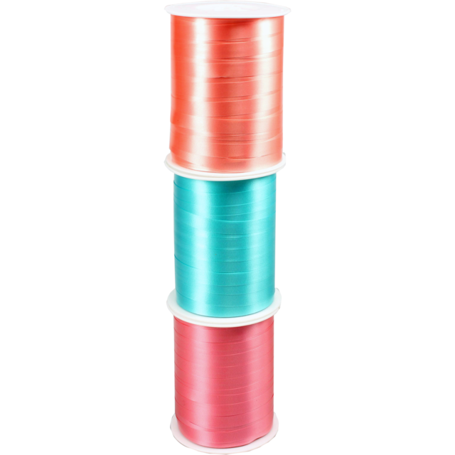 Krullint Lovly 10mm x 250mtr roze/zeegroen (3 rollen/pak)