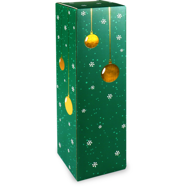 1-flesdoos "Wonderful Time" 95x95x330mm Green (per stuk)