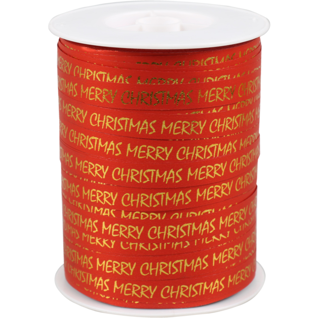 Krullint Merry Christmas 10mmx250m Rood 1 rol