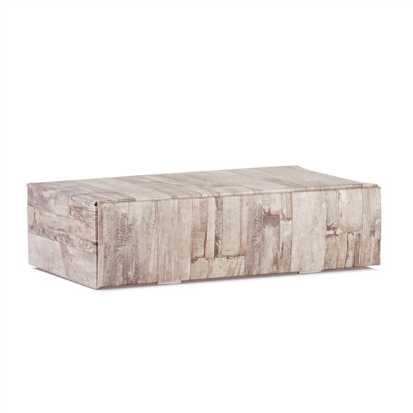 2-fles wijndoos 34x18,5x9cm Wood Cardboard (per stuk)