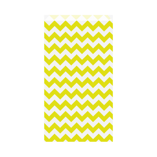 Flat Bags ZigZag 19+8X35cm Lime Cellulose (250st/pak)