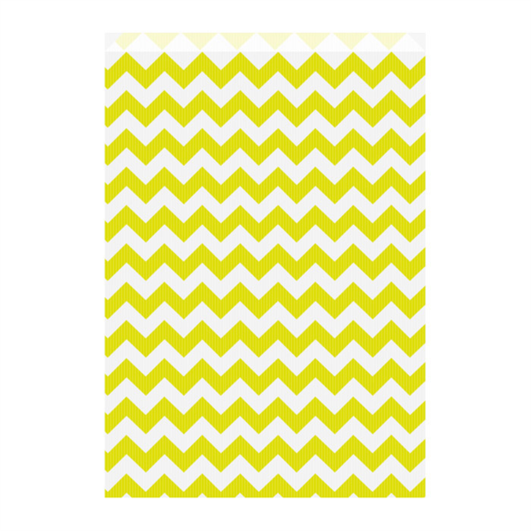 Flat Bags Zig-zag 26+9x38cm Lime/White Cellulose (250st/pak)