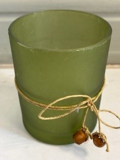 2 ASST 9"T Red/Green TC Bud Vase / Vaas per stuk