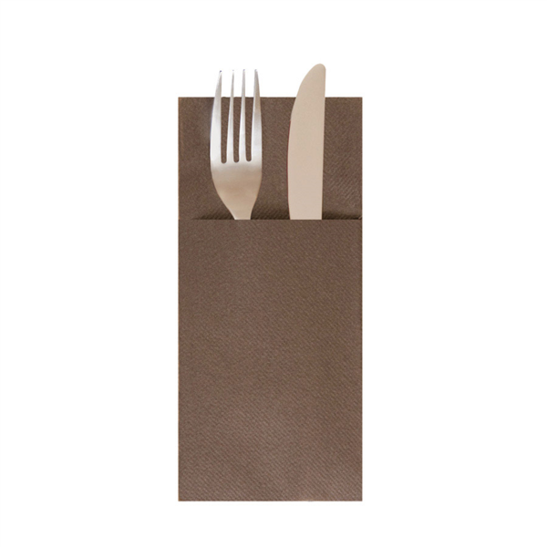 Napkins Airlaid "Kangaroo" 1/8-fold Chocolate 40x40cm (14x50pcs/cs)
