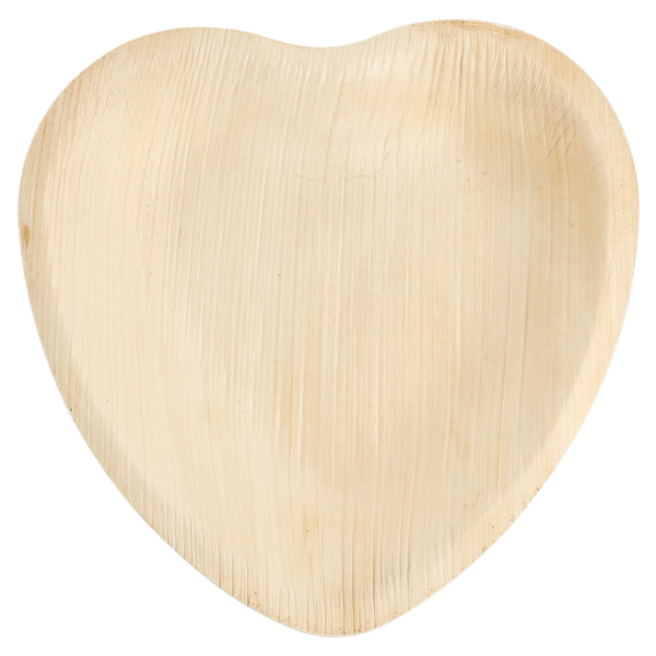 Bamboo bordjes "Hart" 16,5x16,5x2,5cm (200st/doos)