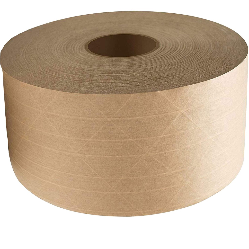Gummed water activated Reinforced Tape Brown Kraft 70mmx500ft 6 roll/cs