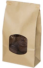 Unprinted Window Bag  4.75x2.5x9.5..kraft  500 pcs/cs