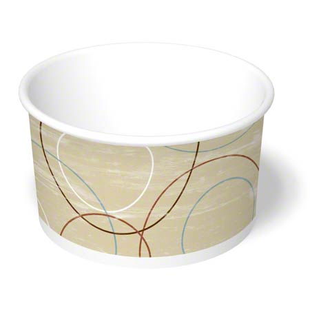 Ice Cream Cups Paper 3.5 oz Champagne design 3.5 oz  #IB-DFR3  1000 pcs/cs