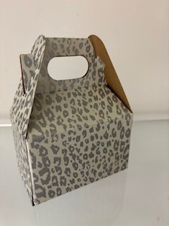Small Gable Box Silver Cheetah 8x4.875x5.25  B41075 - 100st/ds