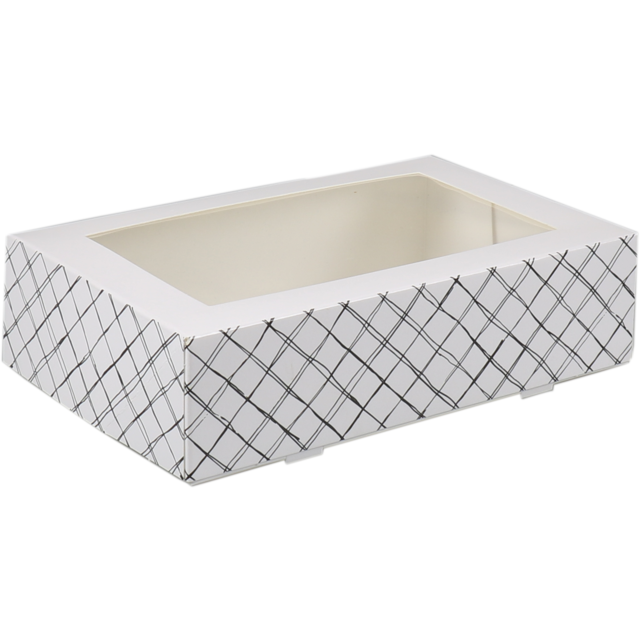 Gebaksdoos met venster "Love to Eat" 19x12.5x5cm (200st/doos)