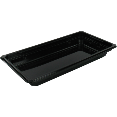 Sushi tray zwart 171x91x21mm / PET zwart 600st/ds