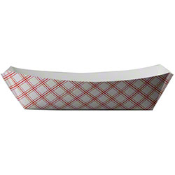 Hot Dog Tray 7 x 3.25 x 1.5 Red Plaid (1000pcs/cs)
