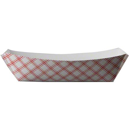 Paper Food Tray 5 lb Red Check 2x250pcd/cs