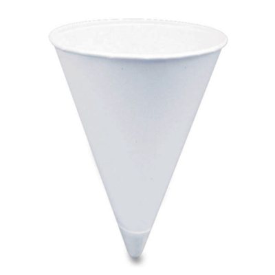 8 oz. Paper Conical (Cone) Cups, White. (2500pcs/case)