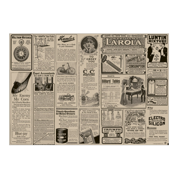 Table Mats XL "Times" 35x50cm Natural Kraft (500st/pak)