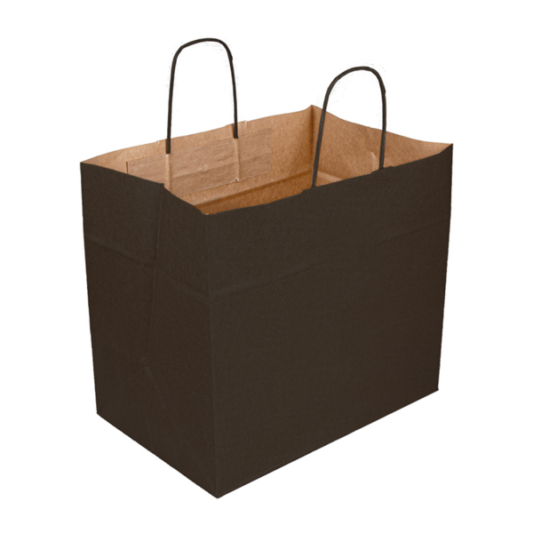SOS Bags with Handles 32+21x28,5cm Black Kraft (250st/doos)