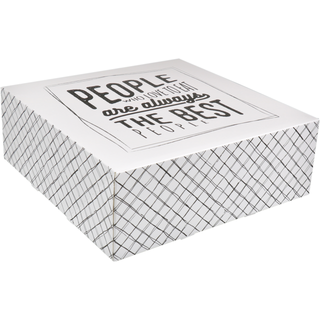 Gebaksdoos "Love to Eat" 21x21x9cm (100st/doos)