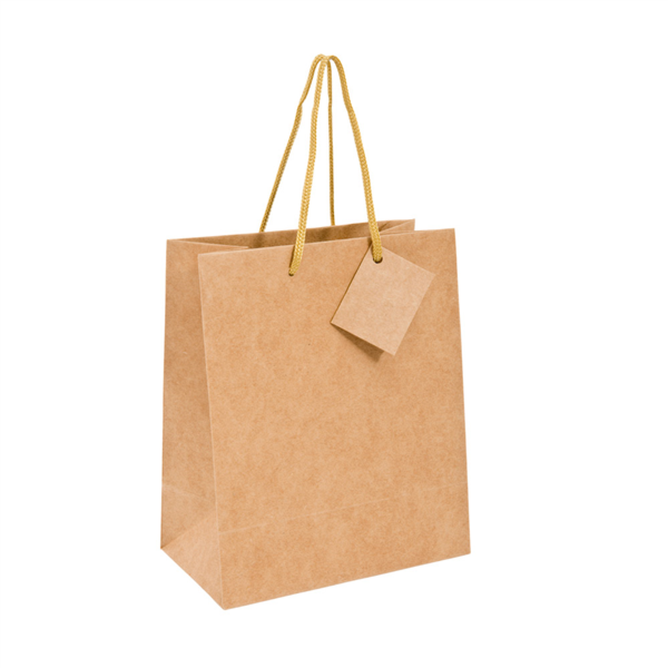 Shopping Bags / Cord Handle 19+10x27cm Natural Kraft (10st/pak)