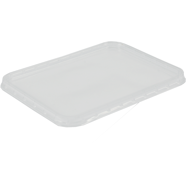 Glasheldere deksel tbv 2 kilo bak 180x135mm (400st/doos) Geschikt voor witte bak 445651
