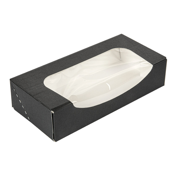 The Pack Sushi boxes met deksel19,7x9x4,5cm Black (50st/pak)