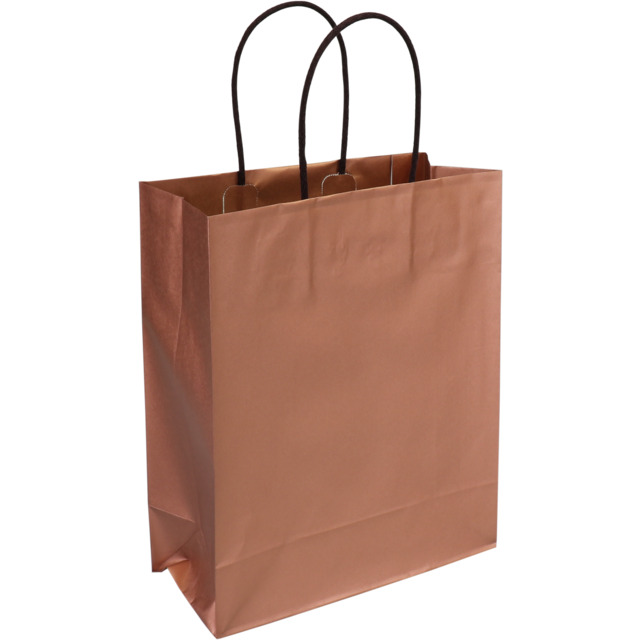 Papieren draagtas Brons 22+10x27+6cm (50st/pak)