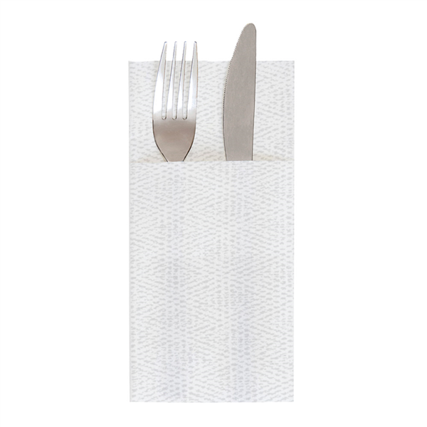 Napkins Kangaroo Like Linen 40x40cm White Spunlace (700st/doos)