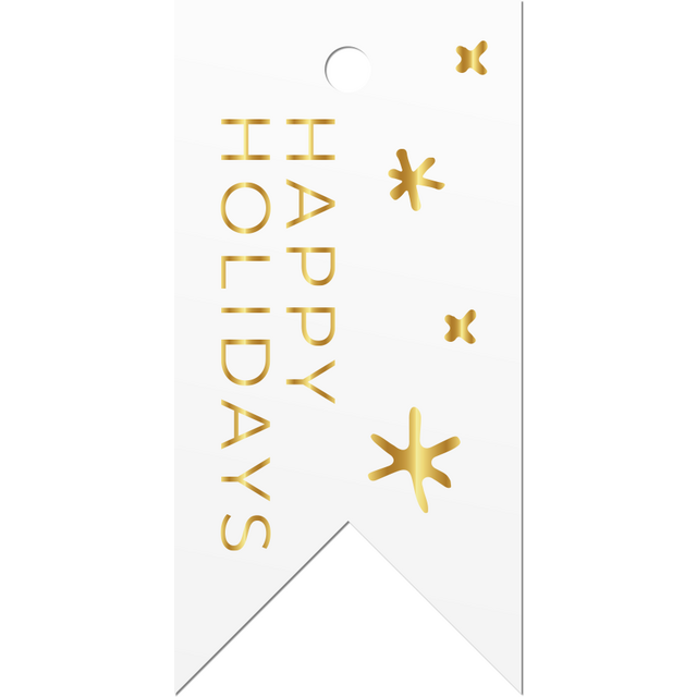 Hangtag "Under the Stars - Happy Holiday" 37x75mm (50st/pak)