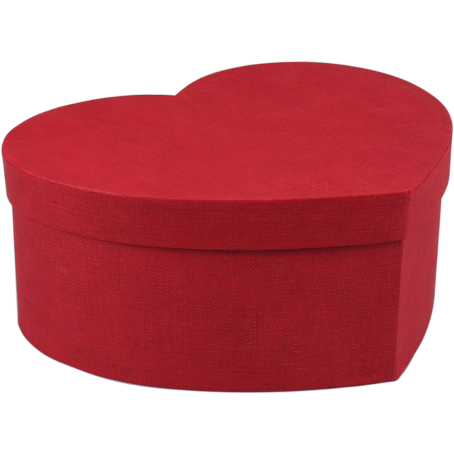 Geschenkdoos Heart Shape Karton 20x25x10cm Rood (per stuk)