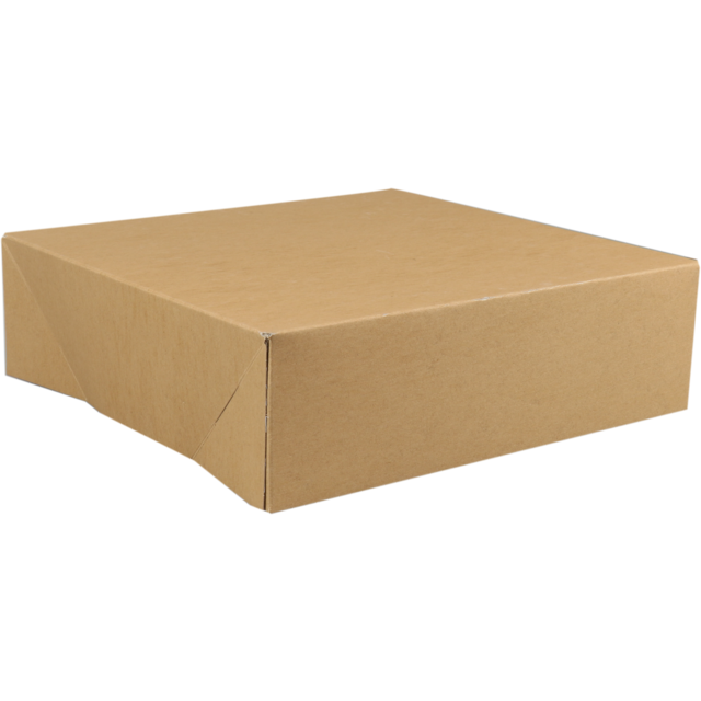 Gebaksdoos / Zwanenhalsdoos Kraft 30x30x9cm (50st/doos)