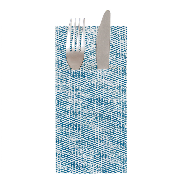 Napkins Kangaroo Like Linen 40x40cm Blue Indigo Spunlace (50st/pak)