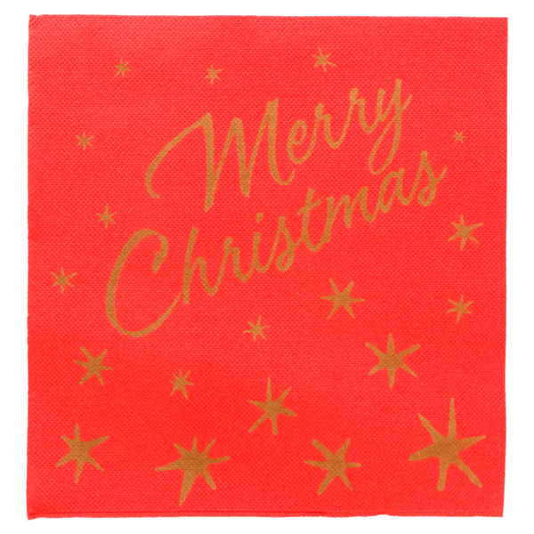 Double Point Napkins "Merry Christmas" 40x30cm Red Tissue (50st/pak)