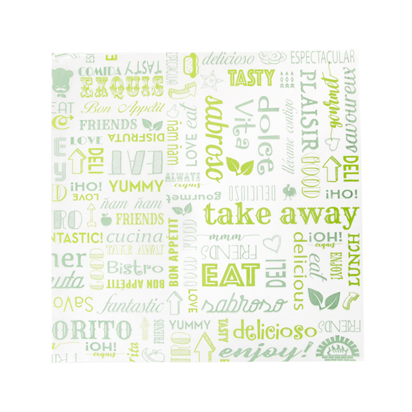 Greaseproof parchment sheets Green Parole 31x31cm (1000st/pak)
