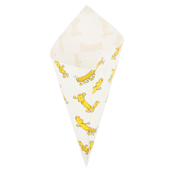 Paper cones "chips" K17 - 24x17cm white (250st/pak)