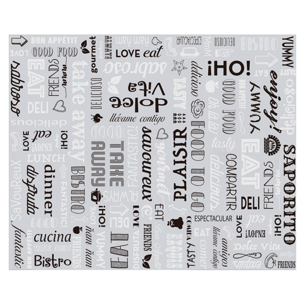 Greaseproof Parchment+aluminium sheets 31x38cm Parole Silver (1000st/pak)