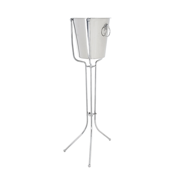 Staande Standaard voor Ice Bucket 76cm hoog Silver steel (per stuk)