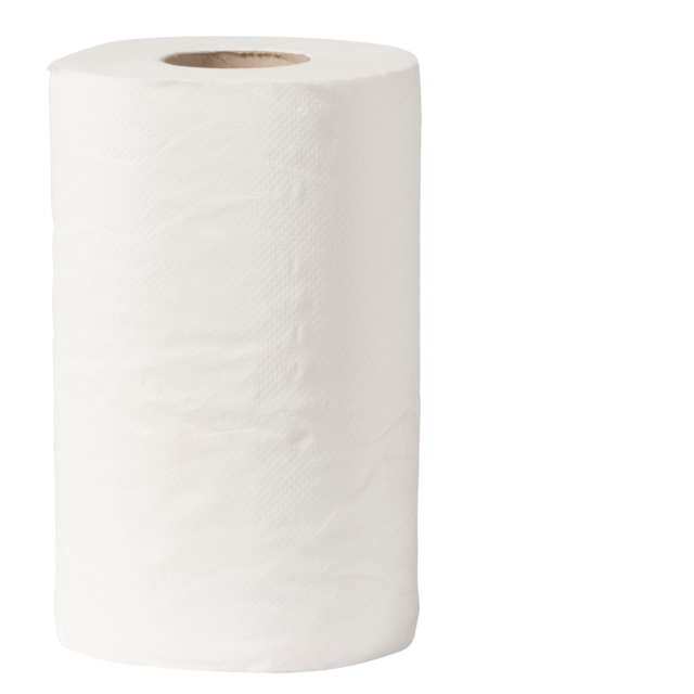 Poetspapier 1-laags Cellulose Wit 20cmx105m rol 12rol/pak