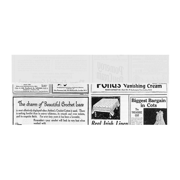 2-sides open Greaseproof paper "Times" White Parch 30x13/7cm (500st/pak)