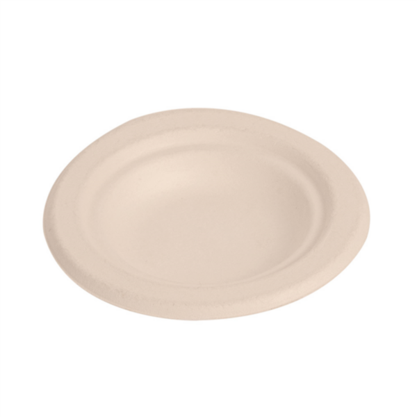 Bagasse plates Round Diam. 9,5cm (50st/pak)